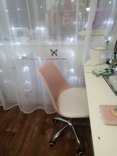 Компьютерное кресло Kolin с подушкой clear / white фото покупателя 316