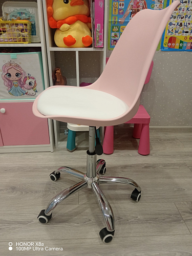 Компьютерное кресло Kolin с подушкой clear / white фото покупателя 405