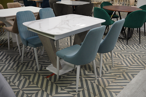 Стул на металлокаркасе Kora white / gray из шоурума 3