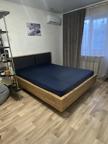 Полутораспальная кровать Клауд 140х200 парящая дуб крафт золотой / антрацит фото покупателя 179
