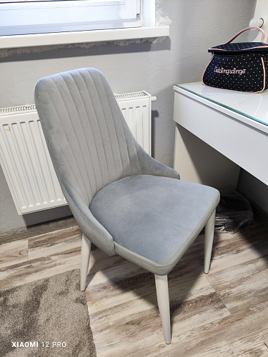 Стул на металлокаркасе Kora white / gray фото покупателя 259