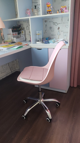 Компьютерное кресло Kolin с подушкой clear / white фото покупателя 200
