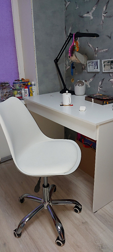 Компьютерное кресло Kolin с подушкой clear / white фото покупателя 382