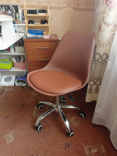 Компьютерное кресло Kolin с подушкой clear / white фото покупателя 518