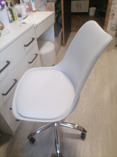 Компьютерное кресло Kolin с подушкой clear / white фото покупателя 250