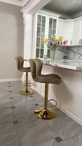 Барный стул Porch dark beige / chrome фото покупателя 42