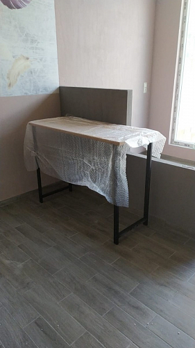 Барная стойка Дилан Лофт 120х60х90 бетон фото покупателя 48