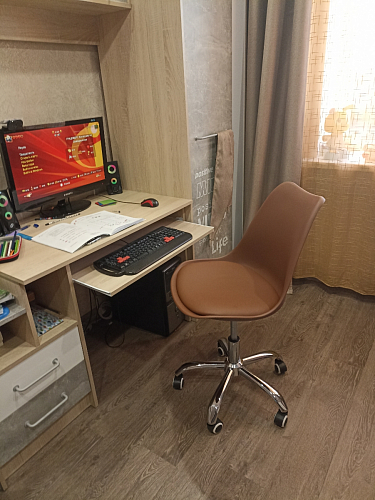 Компьютерное кресло Kolin с подушкой clear / white фото покупателя 50