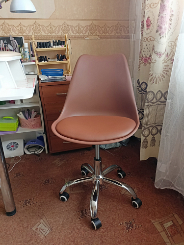 Компьютерное кресло Kolin с подушкой clear / white фото покупателя 517