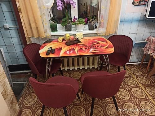 Стул на металлокаркасе Gabi wine red / black фото покупателя 187