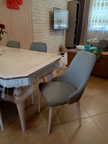 Стул на металлокаркасе Kora white / gray фото покупателя 62