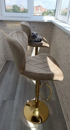 Барный стул Porch dark beige / chrome фото покупателя 10