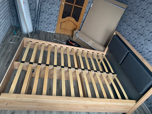 Полутораспальная кровать Клауд 140х200 парящая дуб крафт золотой / антрацит фото покупателя 795