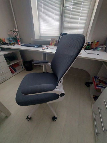 Компьютерное кресло Konfi blue / white фото покупателя 42
