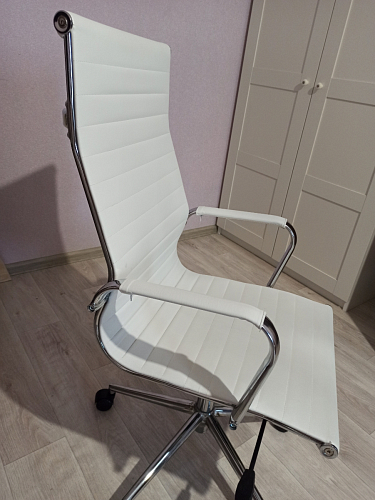Компьютерное кресло Reus pu white / chrome фото покупателя 41