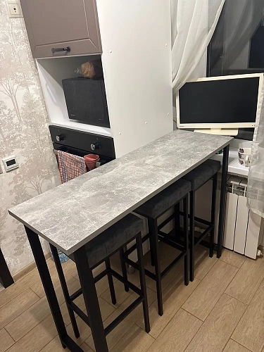 Барная стойка Дилан Лофт 120х60х90 бетон фото покупателя 14