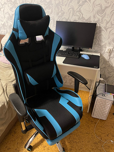 Компьютерное кресло Kano 1 light blue / black фото покупателя 160