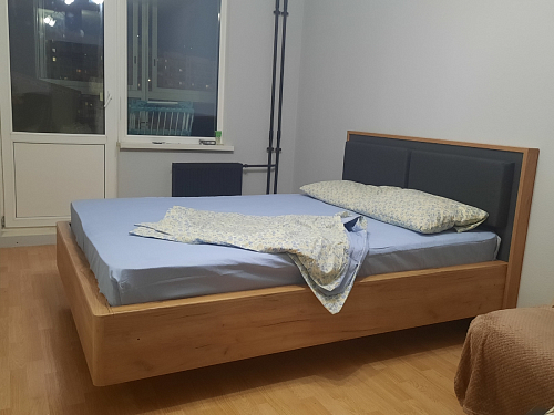 Полутораспальная кровать Клауд 140х200 парящая дуб крафт золотой / антрацит фото покупателя 742