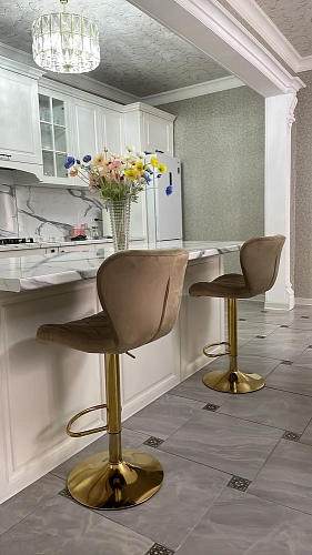 Барный стул Porch dark beige / chrome фото покупателя 44