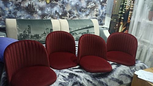 Стул на металлокаркасе Gabi wine red / black фото покупателя 184