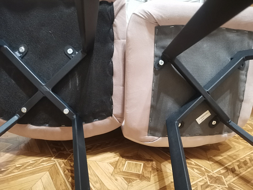 Стул на металлокаркасе Чилли К светло-серый велюр / черный каркас фото покупателя 595