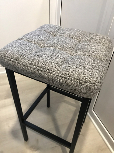 Полубарный стул Лофт серый (катания сильвер) / черный фото покупателя 263