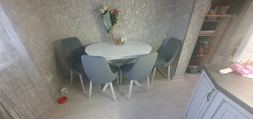 Стул на металлокаркасе Kora white / gray фото покупателя 251