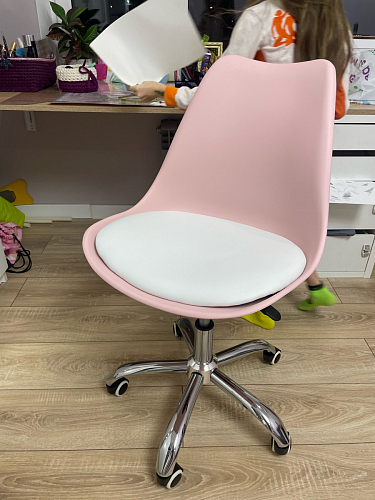 Компьютерное кресло Kolin с подушкой clear / white фото покупателя 89