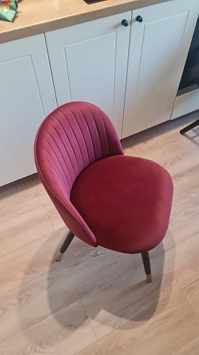 Стул на металлокаркасе Gabi wine red / black фото покупателя 375