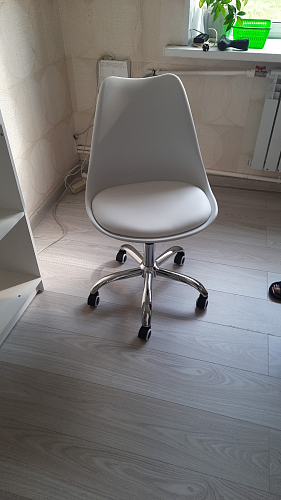 Компьютерное кресло Kolin с подушкой clear / white фото покупателя 317