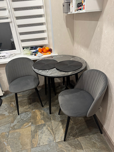 Стул на металлокаркасе Gabi wine red / black фото покупателя 615