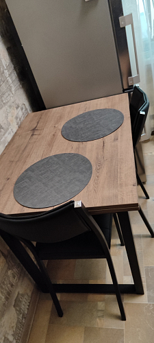 Стол Форли дуб велингтон / черный матовый фото покупателя 59