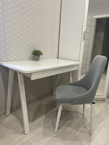 Стул на металлокаркасе Kora white / gray фото покупателя 595
