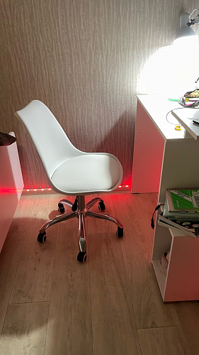 Компьютерное кресло Kolin с подушкой clear / white фото покупателя 123