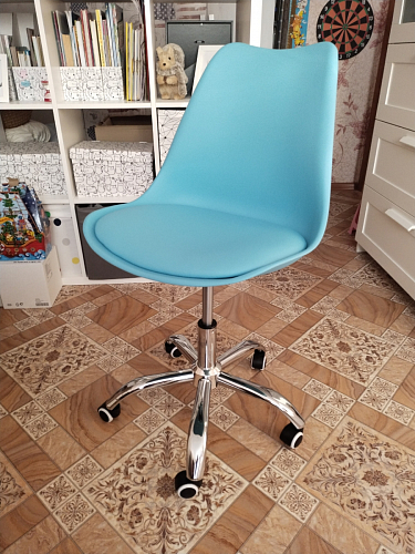 Компьютерное кресло Kolin с подушкой clear / white фото покупателя 85