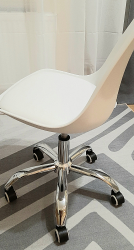 Компьютерное кресло Kolin с подушкой clear / white фото покупателя 189