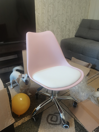 Компьютерное кресло Kolin с подушкой clear / white фото покупателя 113
