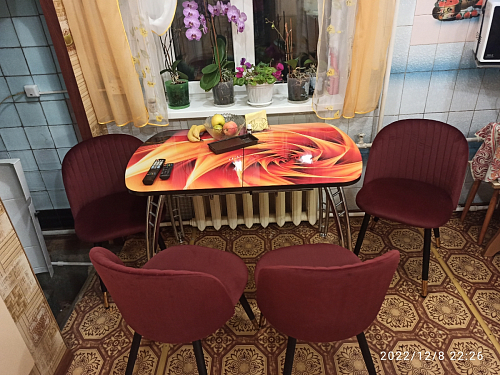 Стул на металлокаркасе Gabi wine red / black фото покупателя 191