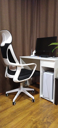 Компьютерное кресло Golem dark gray / white фото покупателя 71
